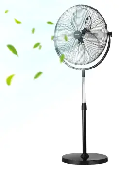 Bt-hif20a Vevor 20 Inch Industrial Pedestal Fan 3-speed 46.9-59.6 Height Adjustable