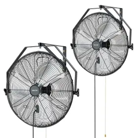 Bt-wl20b-n Vevor 20 In Wall Mount Fan 2 Pack 3 Speed Long Airflow For Industrial Garage
