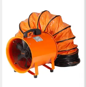 Gygfj10ycd10mg001v1 Vevor 10inch Utility Blower Fan With 10m Duct Hose - Orange