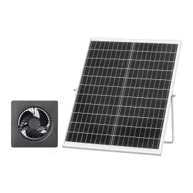 Kqwsxhfjdtyn9w699001 Vevor Solar Powered Fan 25w Panel 220 Cfm Airflow For Greenhouse Grow Tent