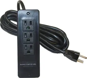 Sf-pb3 Vfi Avfi Surface Mounted 3-outlet 120v Power Bar Black 3 Inline Outlets