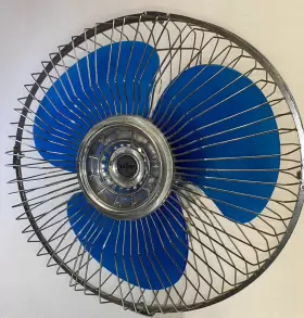 E20739 Victory Vtg Fan 12 Inch Oscillating 3 Speed Blue Blades Table Top Fully Tested Vf-12 #2