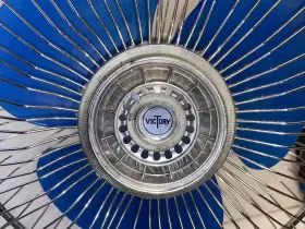 E20739 Victory Vtg Fan 12 Inch Oscillating 3 Speed Blue Blades Table Top Fully Tested Vf-12 #3