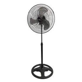 Vie Air 840191207280 18 Inch Industrial Heavy Duty Pedestal Oscillating Metal Stand Fan Black