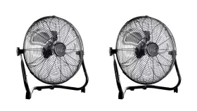 985120020m Vie Air Floor Fan 14 Inch Industrial High Velocity Heavy Duty Metal 3-speed 2-pack