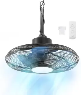 Va-600x Vie Air 20 Inch 3-speed Gazebo Fan Matte Black Design For Cooling Circulation