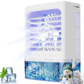 Viemon 768795303606 Portable Air Conditioners 900ml Evaporative Cooler With 3 Speeds 7-color