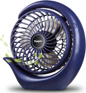 Viniper 445034429466 Portable Rechargeable Fan Small Desk 3 Speeds And About 8-24 Hours
