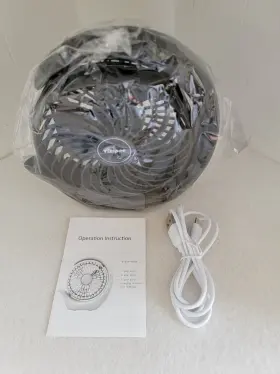B082vfz9f3 Viniper Portable Rechargeable Desk Fan Usb Battery Operated 180 Rotation 3 Speed Black