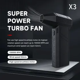 H017-006 Vipjq 130000 Rpm Turbo Blower Jet Fan Violent Turbofan Brushless Motor Rechargeable #2