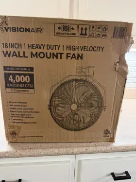 2vafwlhv18 Visionair 18 Inch Heavy-duty High Velocity Wall Mount Fan Black