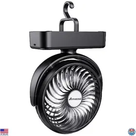 F120 Visit The Amacool Store Portable Camping Fan And Led Lantern - 40h Rechargeable Battery Tent Hook
