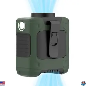 Fs-30 Visit The Louisware Store Portable Waist Fan 10000mah Rechargeable Clip 3-speed Led Flashlight