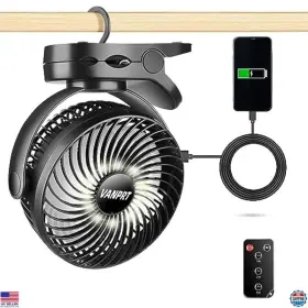 F021 Visit The Vanprt Store 6ftft Portable Rv Tent Fan With Remote - 10 000mah Battery Led Light 40 Hours