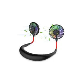 Vista Shops 723466571654 Beat The Heat Double Cool Cordless Breezy Mini Collar Fan #3