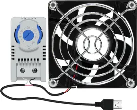 Vonnst 445036939925 Usb 80mm Cabinet Fan With 0-60 Temperature Control Quiet Cooling For Home T