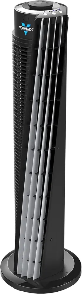 Vornado 043765006603 29 Inch Whole Room Air Circulator Tower Fan With Timer And Remote Control