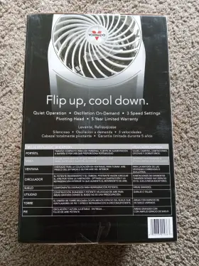 Vornado 043765014363 Flippi V10 Compact White Oscillating Vortex Airflow Air Circulator Fan #3