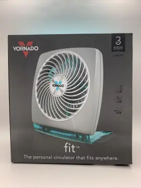 218992 Vornado Flip Up Fit Fan Aqua Blue Personal Desktop Desk New In Box