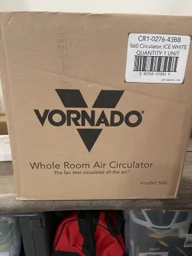 Cr1-0276-43bb Vornado 560 Whole Room Air Circulator Ice White Adjustable Tilt Table Fan