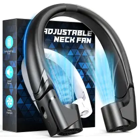 Vortara 602397532326 Chillgo 5th Gen Neck Fan With Dual Motor 200% Strong Airflow 8000mah Portabl