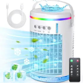 Vosaf 716151909320 Portable Air Conditioners Fan 3 Speeds Evaporative Mini Conditioner With