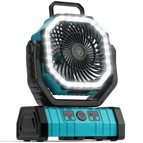 Vosfeel 977946621115 Camping Fan - 20000mah Battery Powered Rechargeable With Led Lantern Po