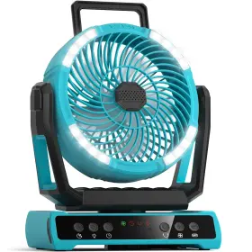 Vosfeel 977946622471 Rechargeable Camping Fan - 30000mah Battery Powered Portable With Led Lan