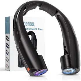 Vosfeel 977946623256 Outdoor Neck Fan 8000rpm Hurricane Wind Portable Personal Rechargeable