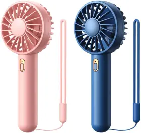 Warmco 313036163145 Mini Portable Fan Rechargeable Handheld And Desk Fans With Base Compact