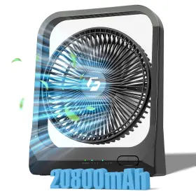 Wavmill 803173554512 10-inch Usb Portable Fan - 20800mah Rechargeable Battery Operated 56hrs W