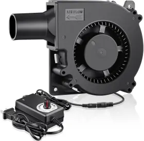 12032 Wderair 120mm Small 12volt Electric Bbq Blower Fan With Adjustable Controller Smoker