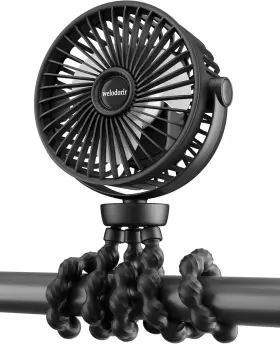 Welodorir 669526913418 Portable Stroller Fan 5200 Mah Rechargeable Personal With 360 Rotate F