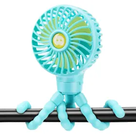 Welodorir 791872259718 Stroller Fan Portable Personal Mini Handheld Clip-on With Flexible Tripod Des