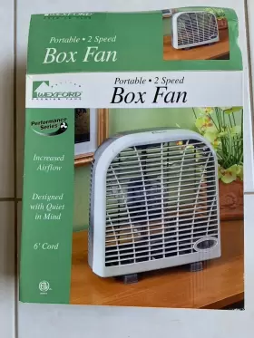 S-9pb Wexford Premium Fans 10-inch 2 Speed Portable Personal Box Fan For Home/office/kitchen/dorm Etc