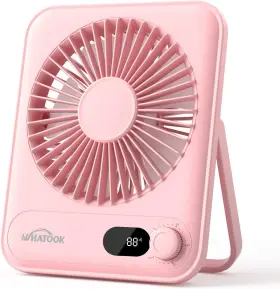 Whatook 445008196196 Small Desk Fan Personal Fans 5000mah 25 Hours Battery Office Quiet Mini