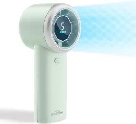 Whatook 445036395370 Portable Handheld Turbo Fan 5 Speeds Mini Personal With 4000mah Rec