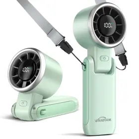 Whatook 978177830086 Portable Handheld Turbo Fan 12m/s Strong Wind 15000rpm Mini 4000mah Batt