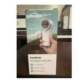 N603 Whatook Handheld Turbo Fan Five Wind Speeds Usb Powered White