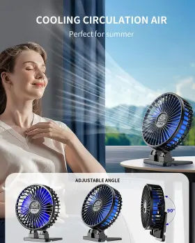 Whilightgod 628868920448 Desk Fan Usb For Mini 3 Speed Rotation Strong Wind Protable Sm #2