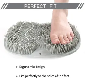 White 705353397127 Shower Foot Scrubber Massager Mat Cleaner Improve Circulation Reduce Feet Pain E #2