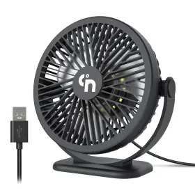 T5-06 Wihoo Usb Desk Fans Small Quiet Electric Plug In 3 Speeds 5.3 Inch