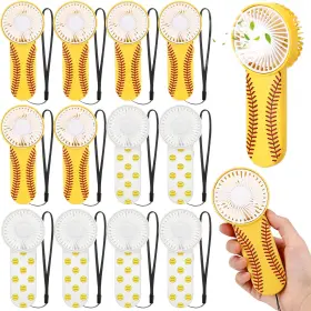 Willbond Jizh-willbond-3619 12 Pcs Softball Party Favors Mini Handheld Fan Bulk Small Personal Portable F
