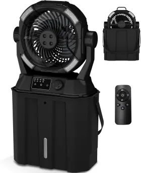 Aeromist-s1 Wilody Misting Fan Portable Camping 42800mah Rechargeable With Large Black