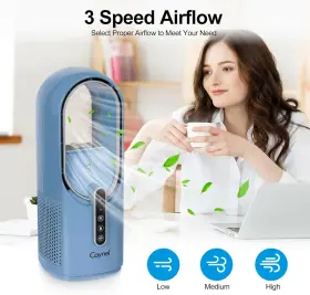 Wish2016 414307029161 Desktop Fan 11.8 Inch Portable Bladeless Personal With 7 Colors Light
