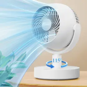 Withouse F39-3 Rechargeable Portable Air Circulator Fan Timer And Oscillating Powe