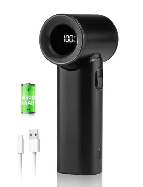 N610 Wixboshu 2025 Upgraded Portable Handheld Fan 17400rpm High Speed Turbo Mini 15h Ma
