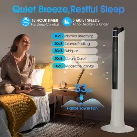 Tf432r Wm 48 Inch Tower Fan For Bedroom 70 Angle Oscillating Quiet Bladeless Standing Fa #3