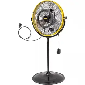 Ip44 Wock 744110724295 Hicfm 20 Inch Yellow 4400 Cfm Outdoor Misting Pedestal Fan With Motor Mist