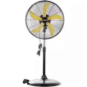Wock 744759264947 Hicfm 20 Inch Yellow Pedestal Fan 5000 Cfm High Velocity Heavy Duty For Gara
